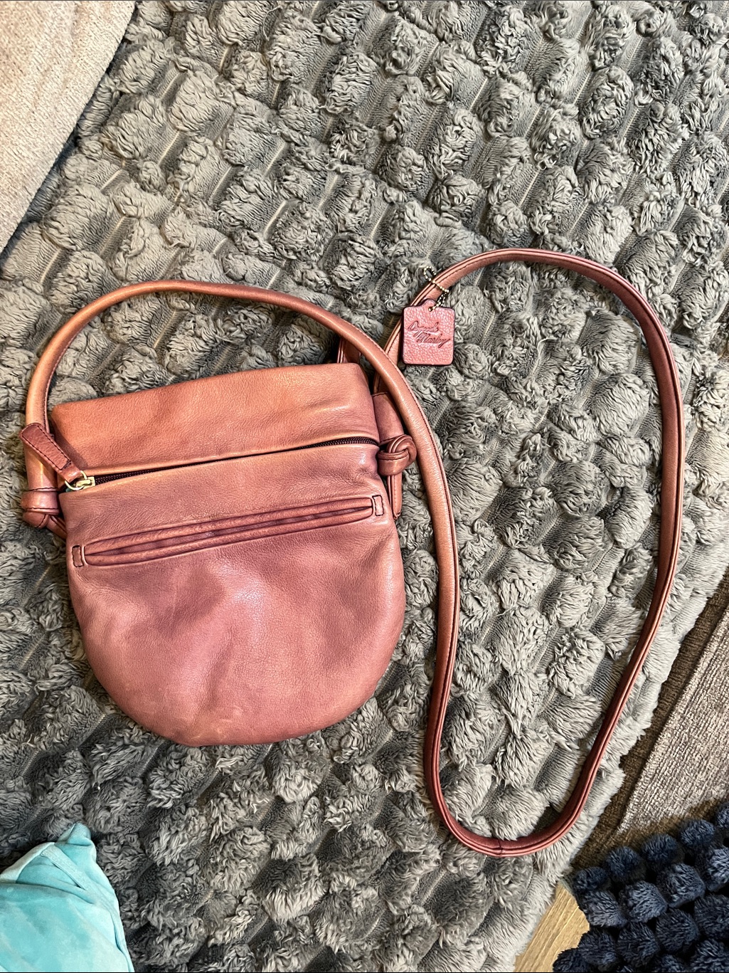 Osgoode Marley Soft Pebbled Leather Crossbody Bag In Vintage Distressed In Rust — image 4 of 6